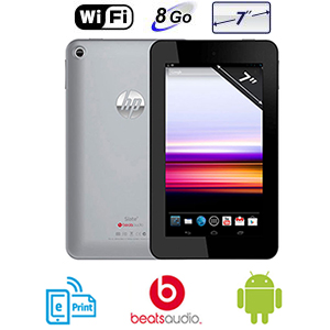 HP Slate 7  - Dual Core 1,6 Ghz  - Android 4.1 -  8 Go - Wifi - Argent 